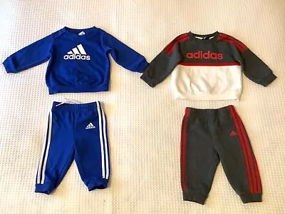 Adidas Baby Boy Tracksuits Tops And Joggers Set X 2 Age 3-6 Months • £12