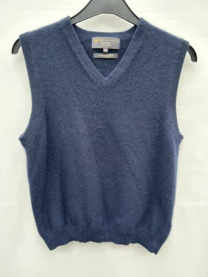 £12.99 • Buy M&S Luxury Pure Cashmere Vest Slipon Size M Navy Blue