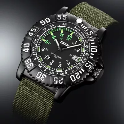 Military Army Tactical Field Sports Watches Men Waterproof Luminous Canvas Watch • $22.94