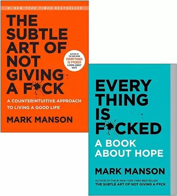Mark Manson Collection 2 Books Set (The Subtle Art Of Not Giving A | Mark Manson • £9.99