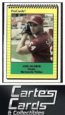 John Salamon 1991 ProCards #3453  Martinsville Phillies • $1.95