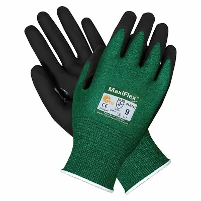 ATG MaxiFlex Cut Unisex Work Gloves Cut Resistant Nitrile Foam Coating 34-8743 • £6.59