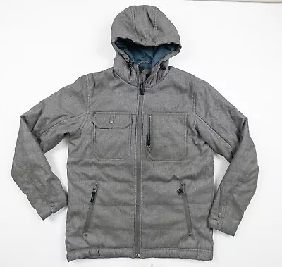 Prana Jacket Mens Medium Gray Hoodie Full Zip Adult Outdoors Pockets Casual • $24.99