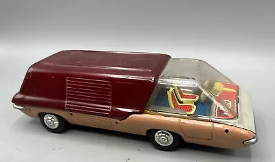 Scarce 1960s Tin Linemar Futuristic Delivery Truck / Van - Friction Vehicle • $97.68