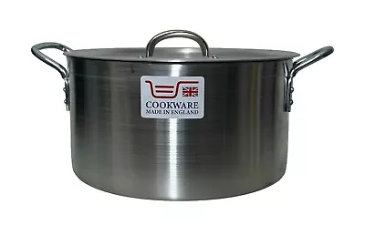 £29.99 • Buy 12'' 14  Large Aluminium Cooking Saucepan Stew Soup Casserole Catering Pan Pot