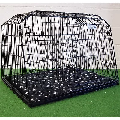 PET WORLD 38  X 31  Double Sloping Travel Car Pet Puppy Dog Crate Cage  • £224.95