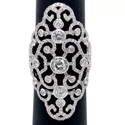 4Ct Round Cut Simulated Diamond Bezel Set Wedding Ring 925 Silver Gold Plated • $94.05
