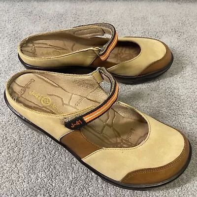 J-41 Jambu Adventure On Continental Suede Leather Mary Jane Mules Clogs Sz 6M • $21.95