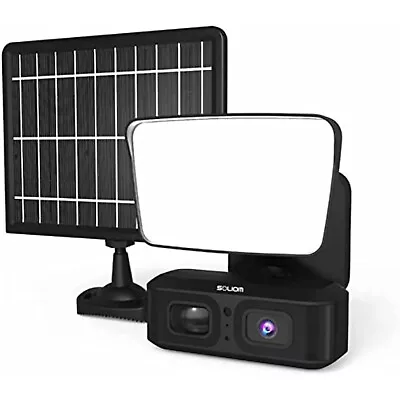 Floodlight Camera Wireless Solar Battery Powered Home Security System 1000 Lumen • $149.95