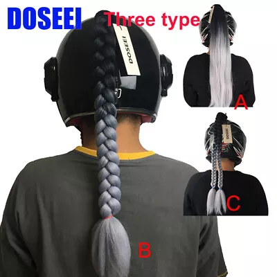 1 Pcs Helmet Braids / Ponytail Motorcycle Helmet Wig Punk Style Helmet Hair A019 • $20.66