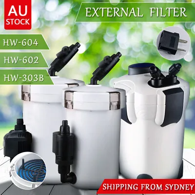 $43.95 • Buy Aquarium External Filter Canister Fish Tank Water Pump Sponge Media Kit UV Light
