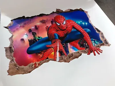 Spiderman Hole In The Wall Art Sticker High Quality Bedroom Decal Print V4 • £4.95