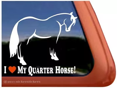 I Love My Quarter Horse | High Quality Vinyl Horse Window Decal Sticker • $8.99