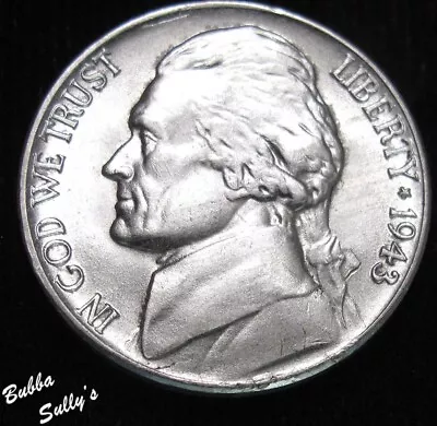 1943 P 35% Silver Jefferson Nickel War Nickel UNCIRCULATED Details • $0.99