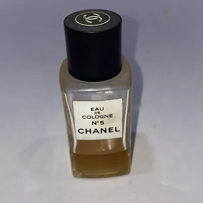 Vintage Chanel No.5 Eau De Cologne Perfume 2-oz Glass Bottle Vanity Collectible • $10