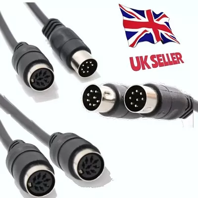 8 Pin DIN POWERLINK Speaker Cable MK2/3 FULLY WIRED For BEO BANG OLUFSEN B&O • £13.55