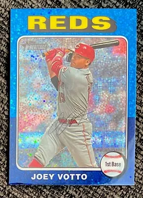 2024 Topps Heritage Joey Votto (#255) Chrome Blue Sparkle Refractor SP Reds • $7