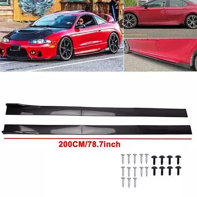 For Mitsubishi Eclipse GS GT 78.7  Carbon Fiber Side Skirts Rocker Panel Lip Set • $62.95