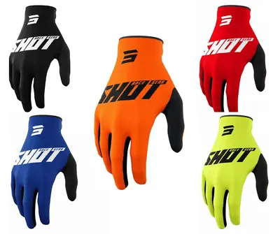 2022/2023 SHOT MX Motocross Glove RAW Burst Off Road Enduro Motorbike ATV MTB • £19.97