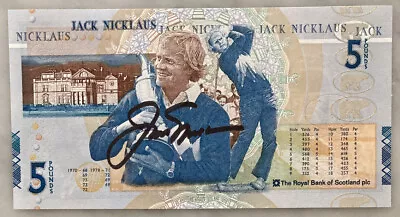 Jack Nicklaus Autograph Signed 5 Pound Note Currency Rbs British Open Jsa Hof • £211.98