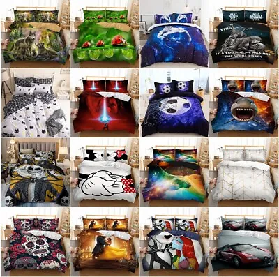 Duvet Cover Bedding Set Pillowcase Single Double King Size Stylish Quilt Cover • £20.99