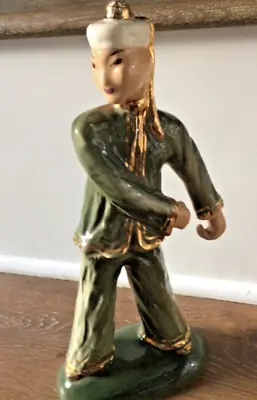 SALE-Heidi  Schoop Japanese Ca. Art Pottery Asian Figurine MCM Dancing Man • $48