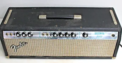 Vintage Fender Bassman 100 Silverface 2-Channel 1970s Electric Amp Head Watt • $999.99