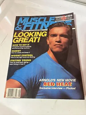 Muscle And Fitness August 1988 Arnold Schwarzenegger’s Movie Red Heat • $12.50
