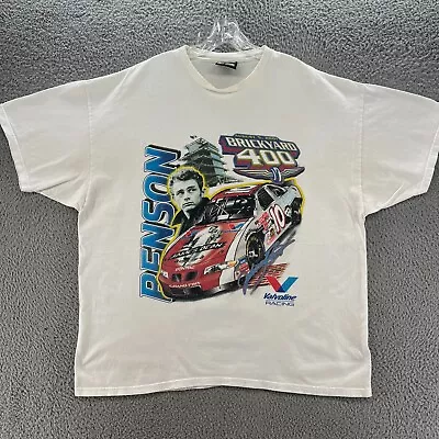 Vintage NASCAR Shirt Extra Large Racing James Dean Johnny Benson Brickyard 400 • $38.48