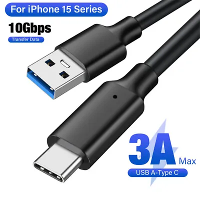 USB A To USB C Cable Type C Fast Charging Charger Cord For IPhone 15 Pro Max 5m • $10.39