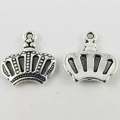Bulk Mini Queens Crown Charm Pendant Royal Princess Crown 14x12mm Select Qty • $1.60