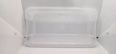 Sterilite 6 Qt Clear View Box Clear With Latches Purple Lid ONLY • $2.95