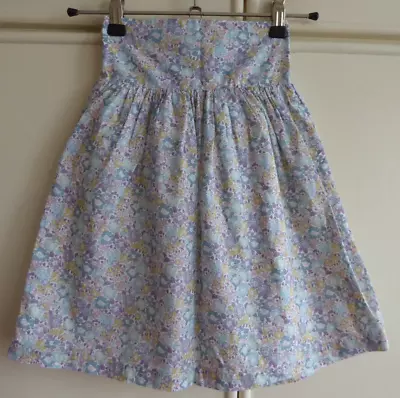 Olivier London Girls Blue Floral Liberty Print Lined Cotton Skirt - 5-6 Years • £10