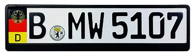 $37.49 • Buy German License Plate With Coat Of Arms Eagle + Flag For BMW, Mercedes, VW, Audi