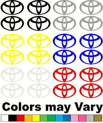 (6) 1  Toyota Logo Vinyl Wheel Decal Camry Celica Car Sticker FREE SHIPPING • $3.49