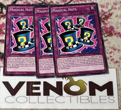 3x (M/NM) - Magical Hats - YGLD-ENA38 - Common - Unlimited YuGiOh • $2.45