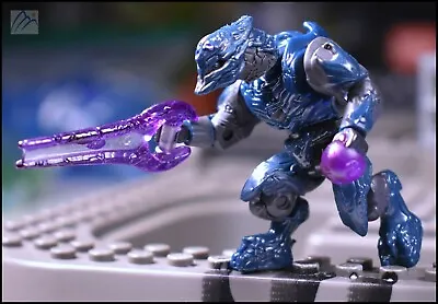 Halo Mega Bloks Covenant Blue Elite Zealot Mini Figure 97117 Forward Unto Dawn • $116.30