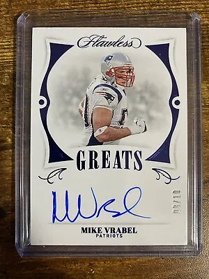 2021 Panini Flawless #GR-MIV Mike Vrabel Greats Auto Sapphire 08/10 Patriots • $99.99