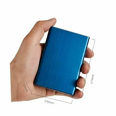 Credit Card ID Holder Slim Money Travel Wallet Men Stainless Steel RFID Blocking • $6.55