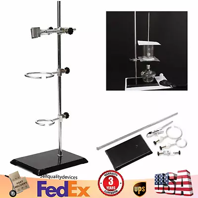 Laboratory Stand Flask Support Ring Base Condenser Clamp Stands Rack Tool US • $20