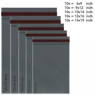 £5.32 • Buy 50 MIXED SIZES Grey Postage/Poly/Postal Mailing Bags/Sacks/Envelopes Self Seal
