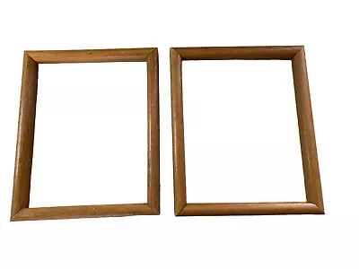 Set Of 2 Solid Oak Picture Certificate Frame 8  X 10  No Glass Wall Mount • £11.39