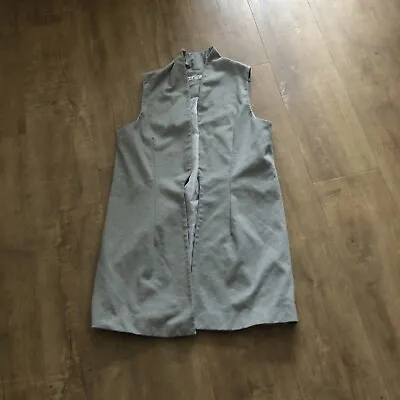 Miss Selfridge  Longline Grey Waistcoat Size 10 • £4