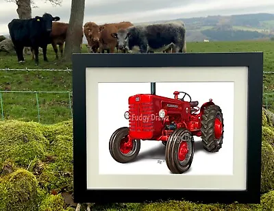 International B-275 Tractor Mounted Or Framed Unique Art Print Fudgy Draws Gift • £99.95
