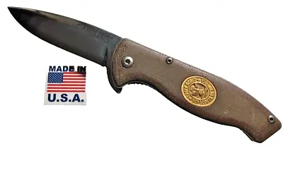 Camillus Brown Eagle Scout  Folding Knife Factory Overrun  U.S.A. Made  NO BOX • $34.50