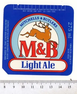 UK Beer Label - Mitchells & Butlers Brewery - Burton On Trent - Light Ale • $3.47