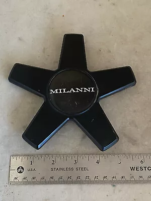MILANNI Wheel Rim Matte Flat Black 5 Lug Hub Cover Center Cap C565501 • $25