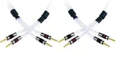 QED GENESIS Silver Spiral 2x 6m Speaker Cable Terminated AIRLOC Forte Plugs • $762.78