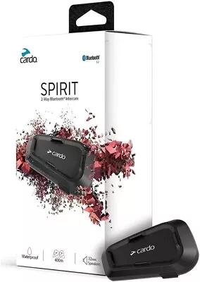 Cardo Systems Spirit Motorcycle Bluetooth Communication Headset - Black Single • $53