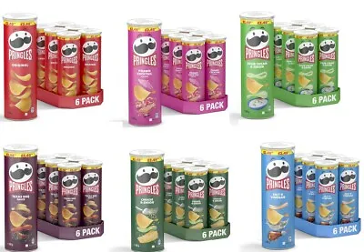 £18.99 • Buy Pringles Crisps Salt Vinegar Original Prawn S C Potato Crisps 165G (Pack Of 6) 